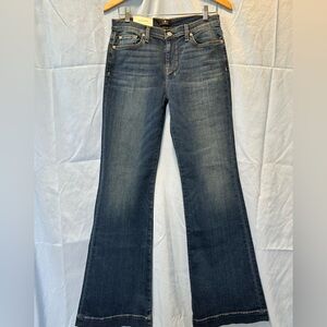 7 For All Mankind Dark Blue Flare Jeans